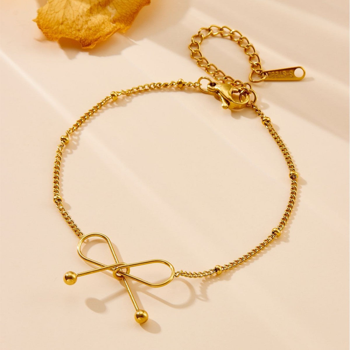 Classy & Chic Bow Tie Gold Bracelet