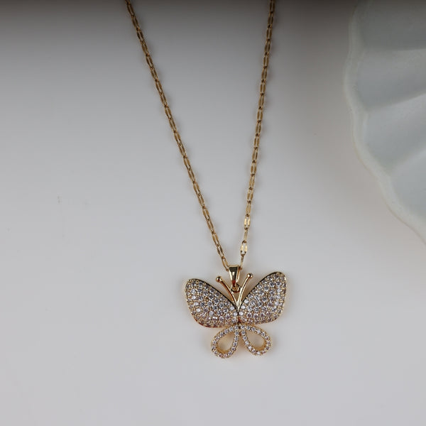 ROSE GOLD BUTTERFLY NECKLACE
