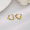 Anti tarnish Geometric Heart shape earrings