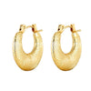 Anti tarnish golden new hoop earrings