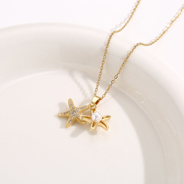 Golden Starfish Pendant