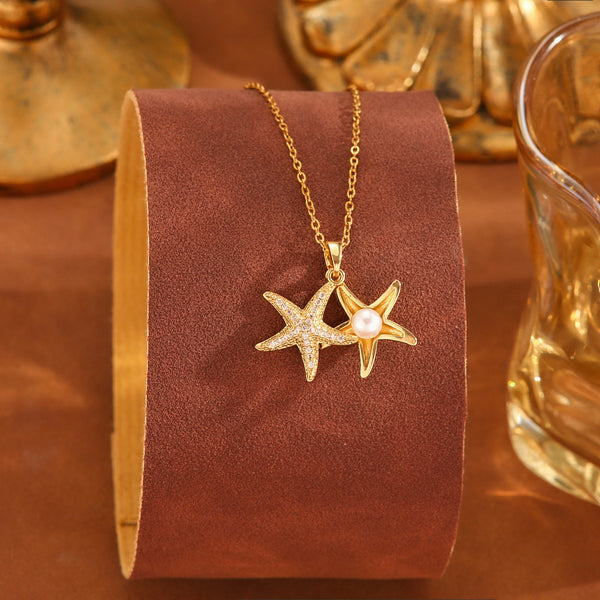 Golden Starfish Pendant