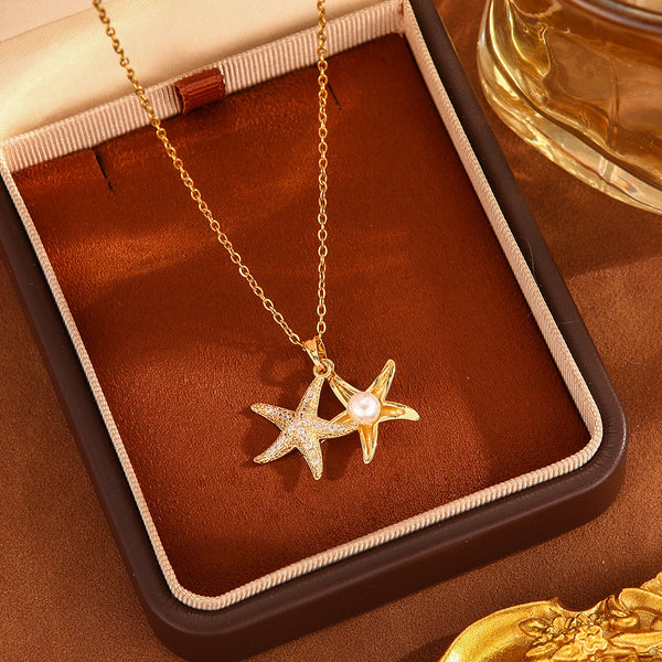 Golden Starfish Pendant