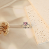 Love pink heart ring