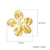 Anti tarnish golden flower earrings