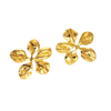 Anti tarnish golden flower earrings