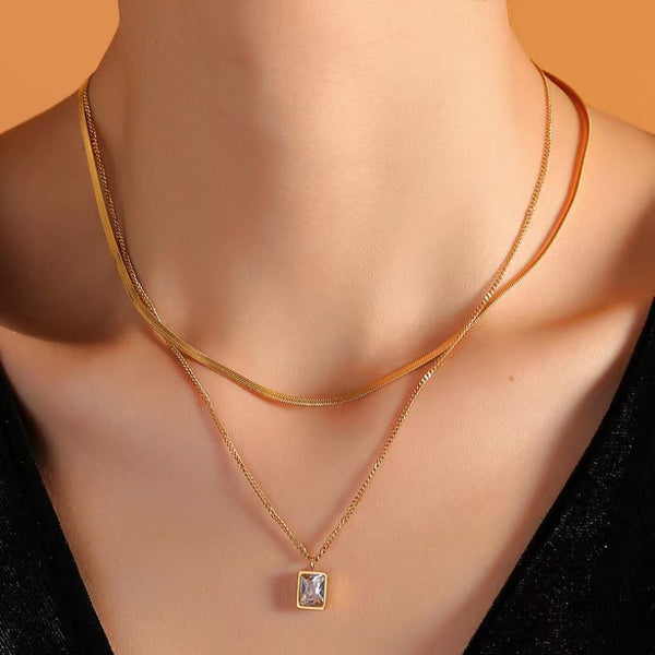 White Magic Dual Chain Necklace