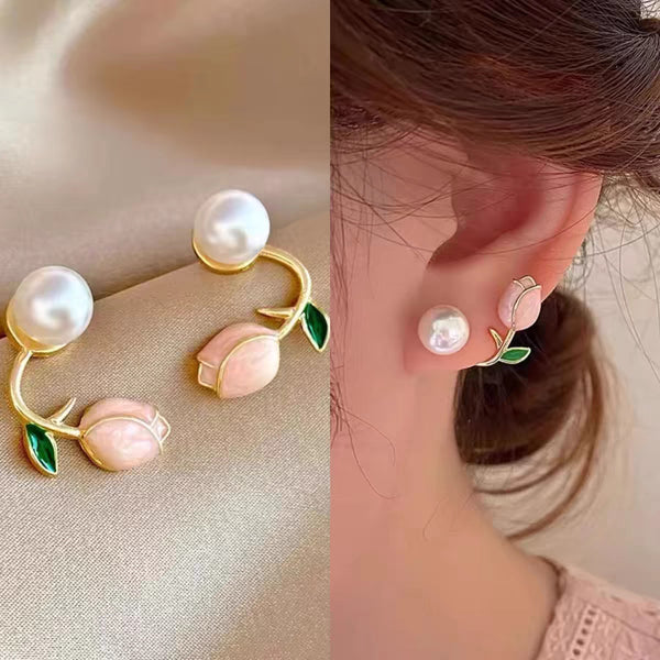 Pack Of 2 Trendy Floral Design Earring