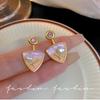 Golden Retro Enamel Earring