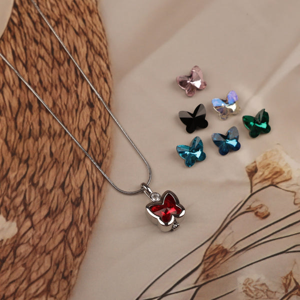 7 Butterfly Charms Changeable Necklace