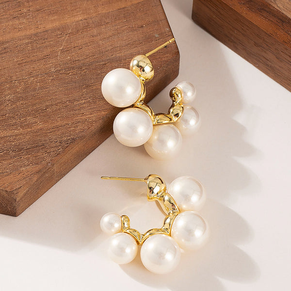 Pack Of 2 Fancy Pearl Hoop & Stud Earrings