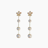 LongPearl Flower Drop Earrings