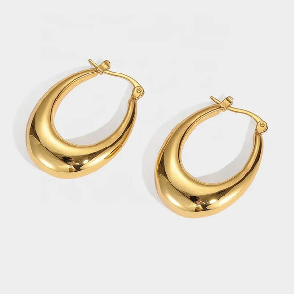 Anti tarnish amazing gold hoop earrings