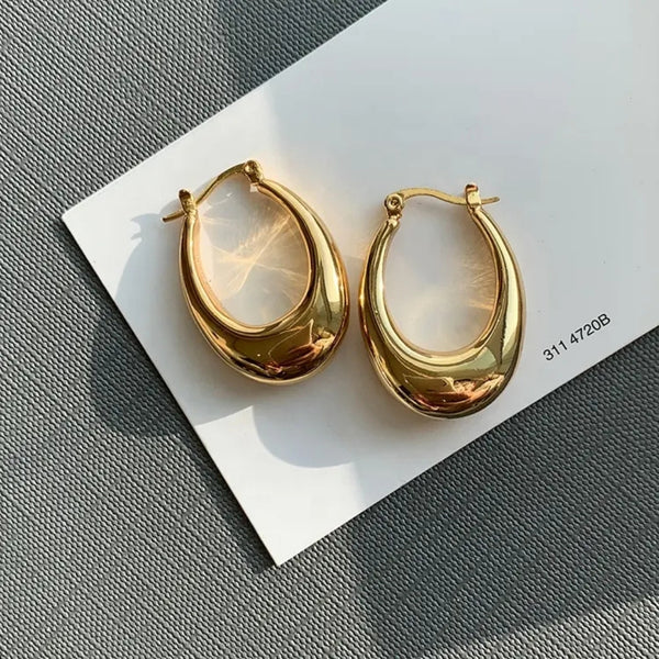 Anti tarnish amazing gold hoop earrings