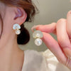 Sophisticated Pearl and Crystal Stud Earrings