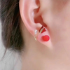 Western Red Rose Stud Earring