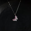 Butterfly Pink Zircon Stones Pendant
