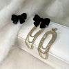 Black velvet Bowknot Earrings