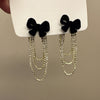 Black velvet Bowknot Earrings