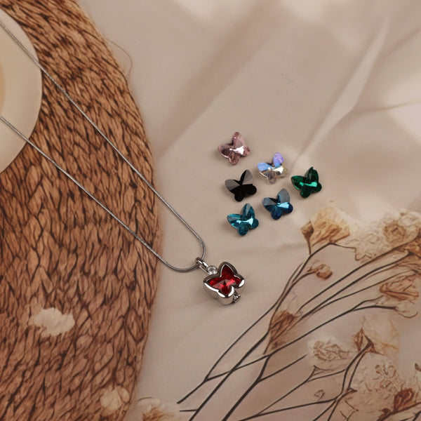 7 Butterfly Charms Changeable Necklace