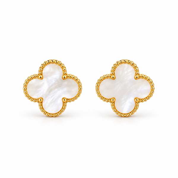 Anti Tarnish Cute Lil White Stud Earring