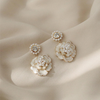 Western White Flower Tassel Earring