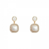 Charming White Big Pearl Crystal Drop Earring