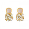 Dual-Square Crystal Drop Earrings