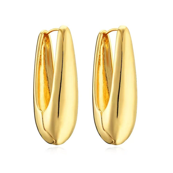 Gold Statement Drop Earrings