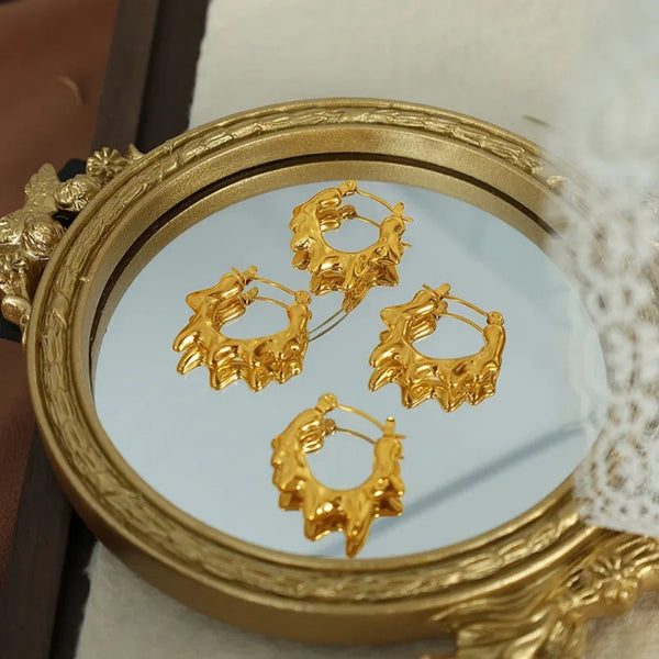 Anti tarnish small gold hoop earrings