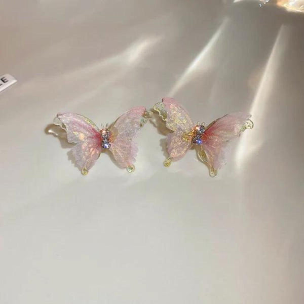Pink shine Butterfly Earrings