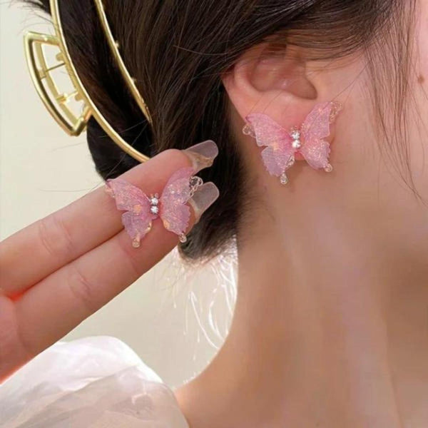 Pink shine Butterfly Earrings