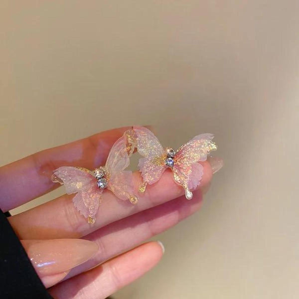 Pink shine Butterfly Earrings