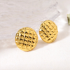 Anti tarnish gold circular earrings