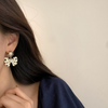 Cute Little White Bow Drop Earring