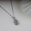 Plated Sparkling Cubic Pendant Necklace