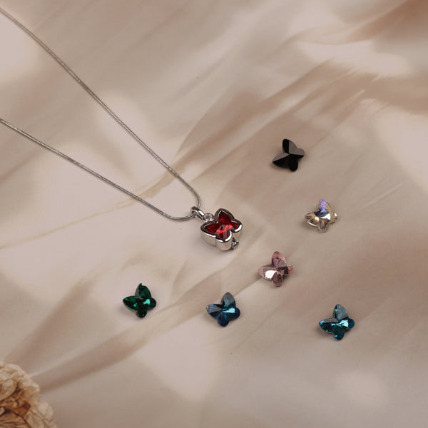 7 Butterfly Charms Changeable Necklace