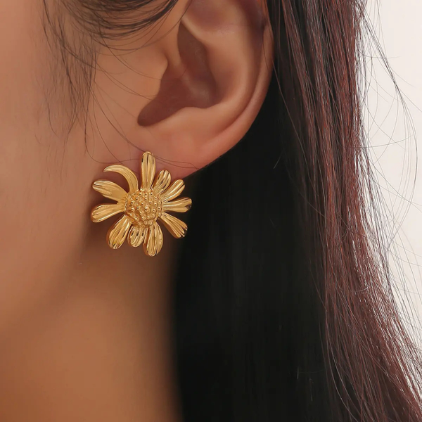 Anti Tarnish Cute Flower Stud Earring