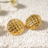 Anti tarnish gold circular earrings