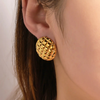 Anti tarnish gold circular earrings