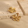 Anti tarnish golden luxury earrings