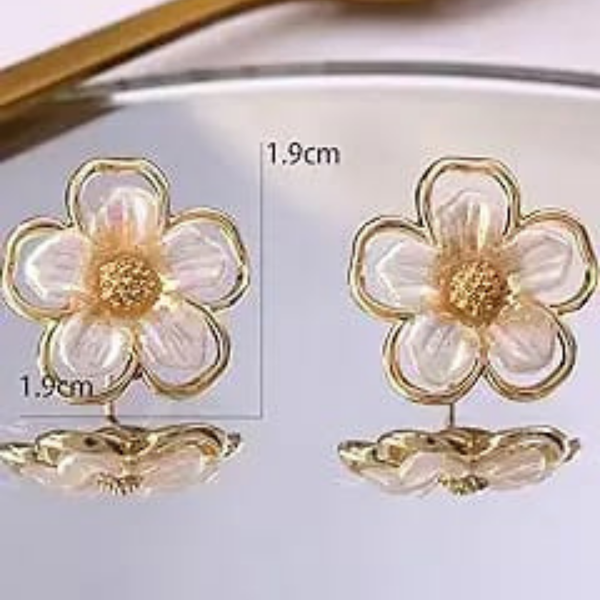 Gold Plated Mini Cute Flower Stud Earring