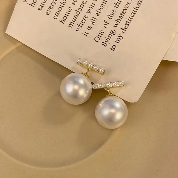 White Pearl Stud Earrings