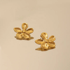 Anti tarnish golden luxury earrings