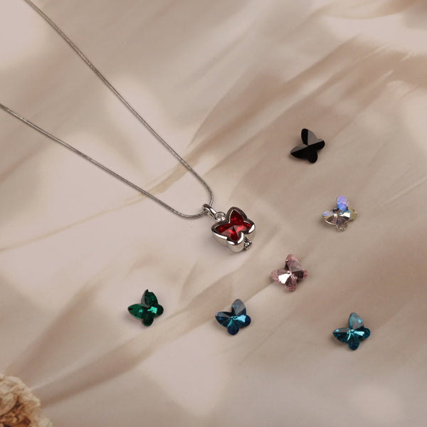 7 Butterfly Charms Changeable Necklace