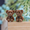 Dark Brown Mini Teddy Earring