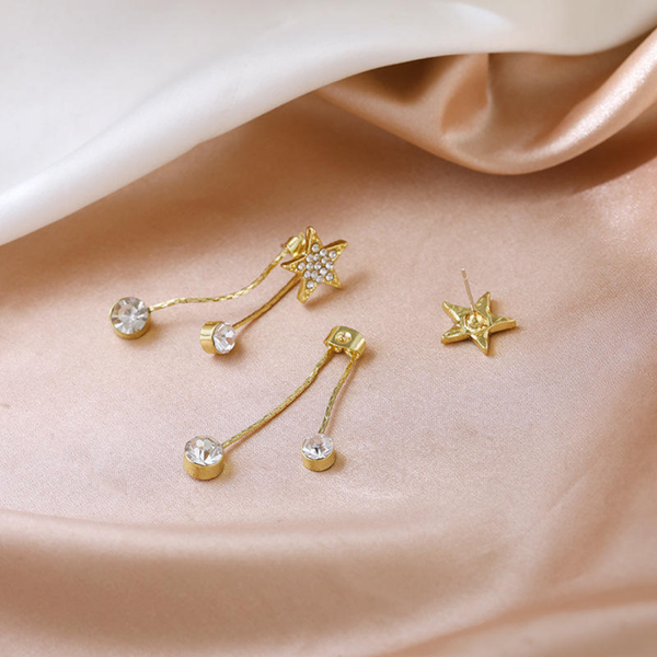 Star Crystal Stone Earrings