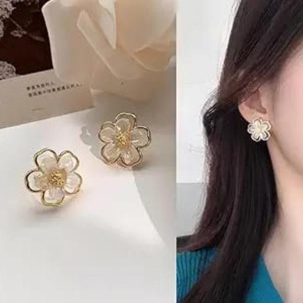 Gold Plated Mini Cute Flower Stud Earring