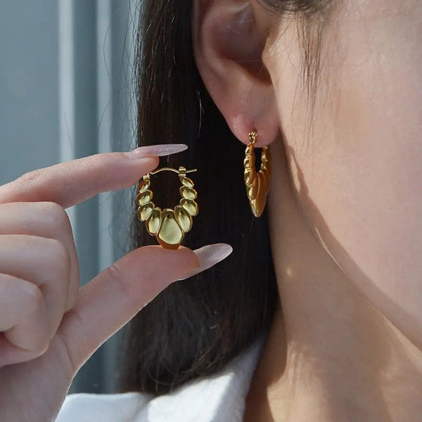 Anti tarnish Spring Leaf earrings