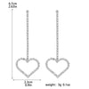 Heart shaped diamond dangle earrings
